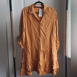 Tangerine Denim Dress